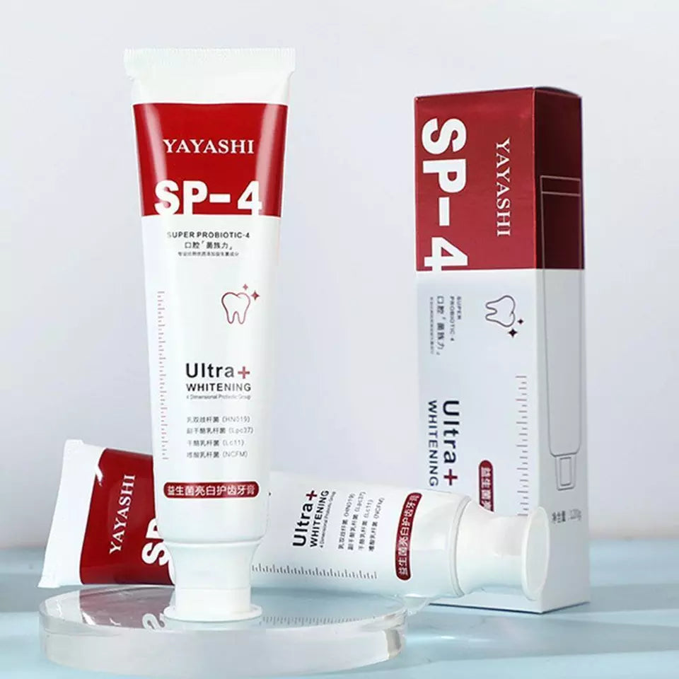 Yayashi SP4 Probiotic Whitening Toothpaste 120g – Removes Coffee, Tea & Smoking Stains + Free Delivery!