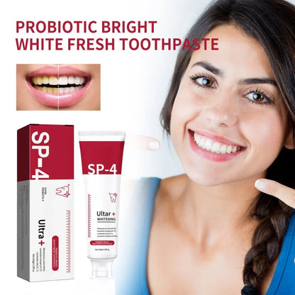 Yayashi SP4 Probiotic Whitening Toothpaste 120g – Removes Coffee, Tea & Smoking Stains + Free Delivery!