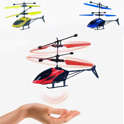 Rechargeable Hand Sensor Helicopter | Remote-Controlled with Lights & Impact Resistance