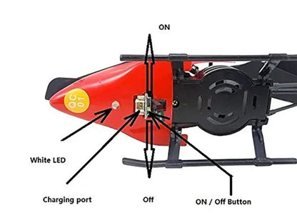 Rechargeable Hand Sensor Helicopter | Remote-Controlled with Lights & Impact Resistance